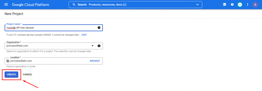 Youtube Create Project