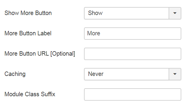 Videos Advanced Settings Module